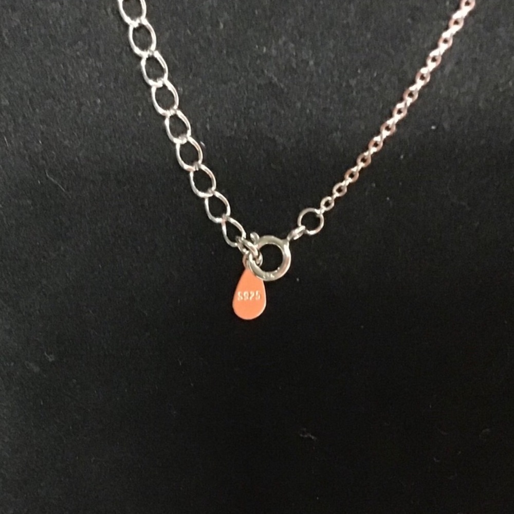 LAST 1- Sterling Silver (925) Open Heart Necklace - Picture 4 of 8